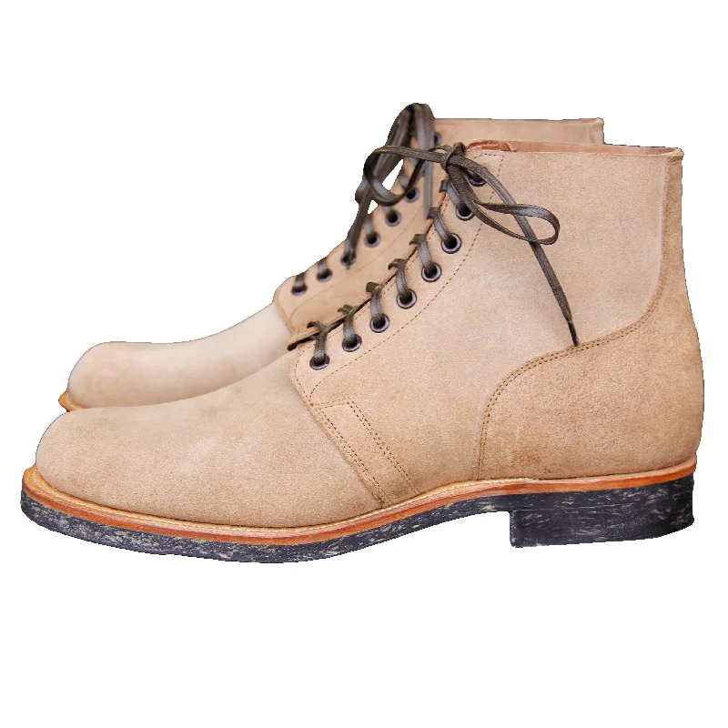 Men leather parkas with a removable fur - trimmed hood for a versatile and stylish lookViberg x. Himel Ammo Boot II - Roughout Edition Men leather parkas with a removable fur - trimmed hood for a versatile and stylish lookViberg x. Himel Ammo Boot II - Roughout Edition