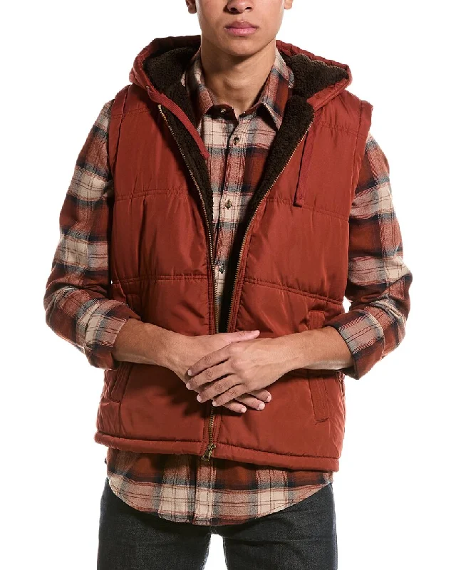 Men coats with a quick - drying feature for active lifestylesWEATHERPROOF VINTAGE Sherpa-Lined Hooded Puffer Vest Men coats with a quick - drying feature for active lifestylesWEATHERPROOF VINTAGE Sherpa-Lined Hooded Puffer Vest