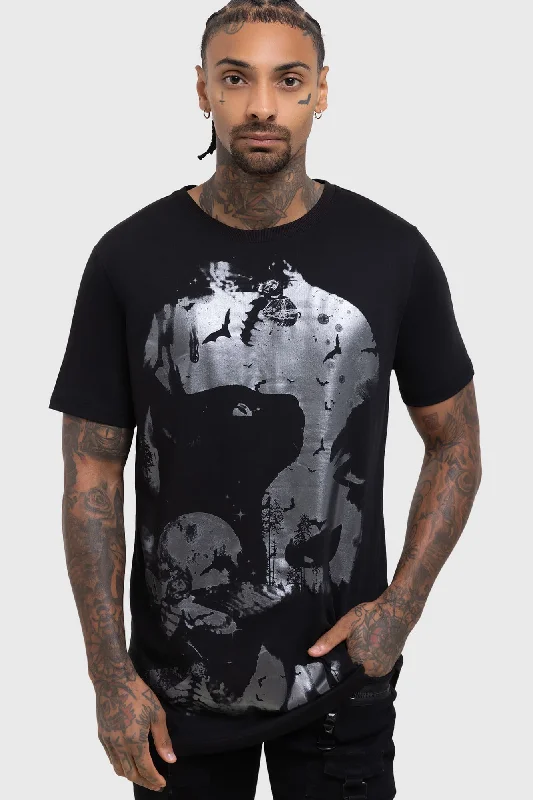 Leather men vest with studded details for a biker lookDark Serenity T-Shirt