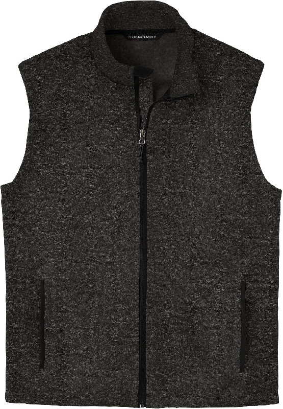 Plus - size men vest with an extended length for a comfortable fitPort Authority Sweater Fleece Vest