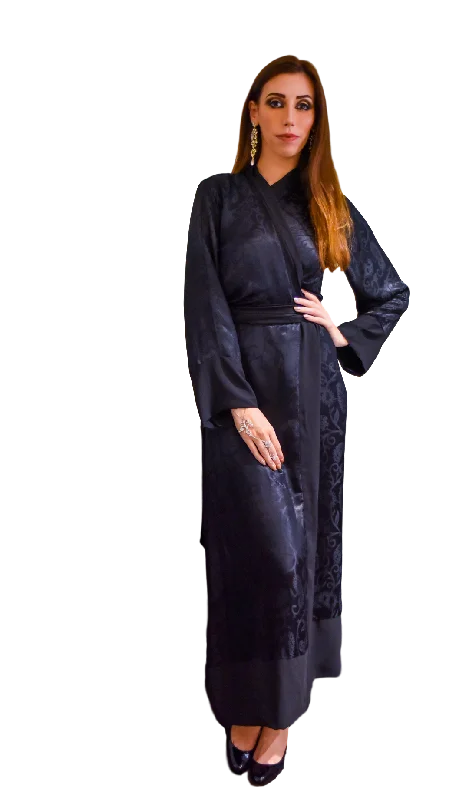 Sofia Long Silk Kimono Robe