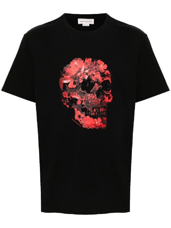 Men waistcoats with a removable lining for added versatilityWax Flower Skull T-Shirt Men waistcoats with a removable lining for added versatilityWax Flower Skull T-Shirt