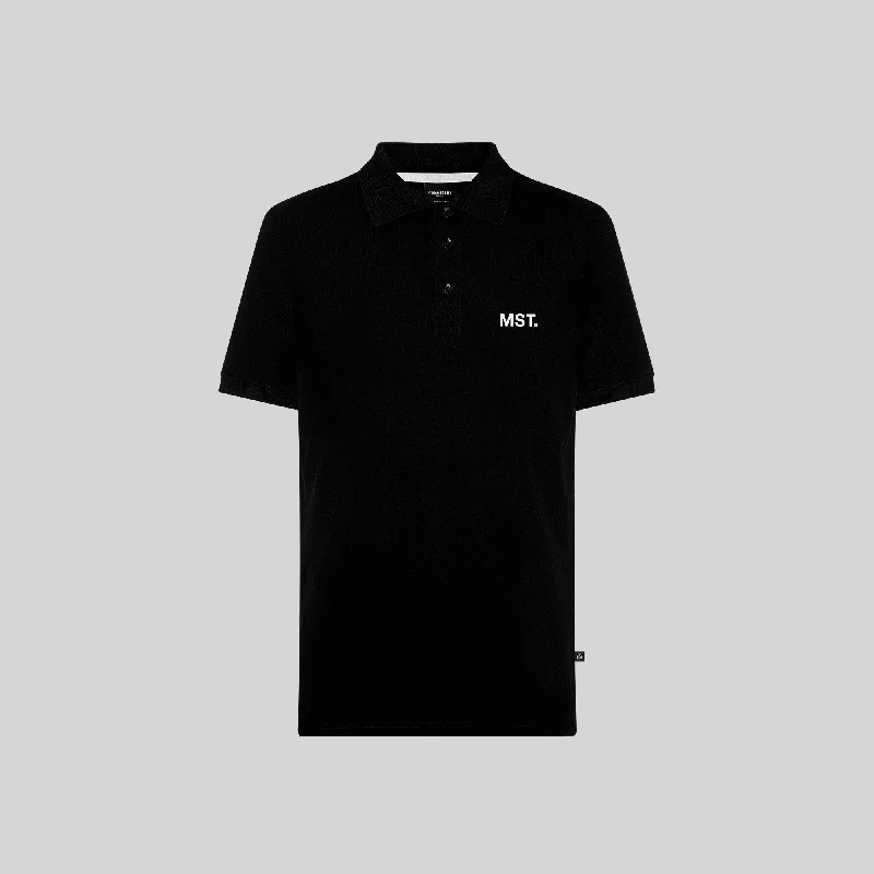 Men's breathable cotton blend polo shirts for summer outingsARCANTES BLACK POLO