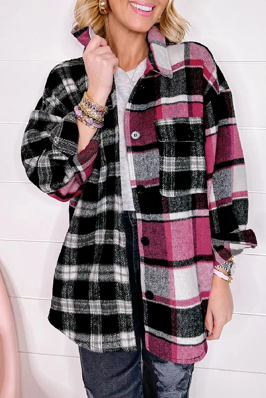 Men's lightweight long sleeve linen shirts for summer beach vacationsBlack Plaid Colorblock Loose Shacket Men's lightweight long sleeve linen shirts for summer beach vacationsBlack Plaid Colorblock Loose Shacket