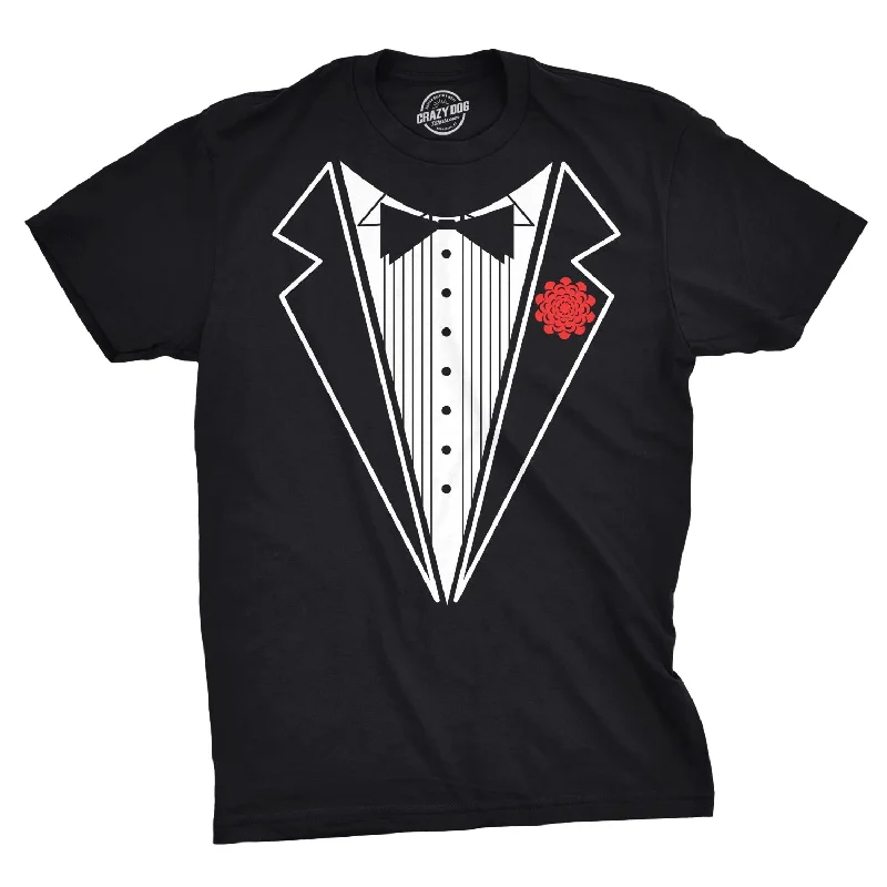 Men's distressed denim - look t - shirts with a rugged appealBlack Tuxedo Men's T Shirt Men's distressed denim - look t - shirts with a rugged appealBlack Tuxedo Men's T Shirt