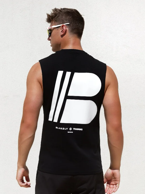 Men's organic cotton crew - neck t - shirts for everyday comfortApex Sleeveless Tee - Black Men's organic cotton crew - neck t - shirts for everyday comfortApex Sleeveless Tee - Black