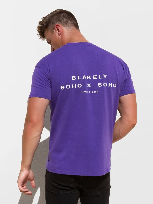 Men's thermal t - shirts with a high - neck design for cold weatherSoho Relaxed T-Shirt - Purple Men's thermal t - shirts with a high - neck design for cold weatherSoho Relaxed T-Shirt - Purple