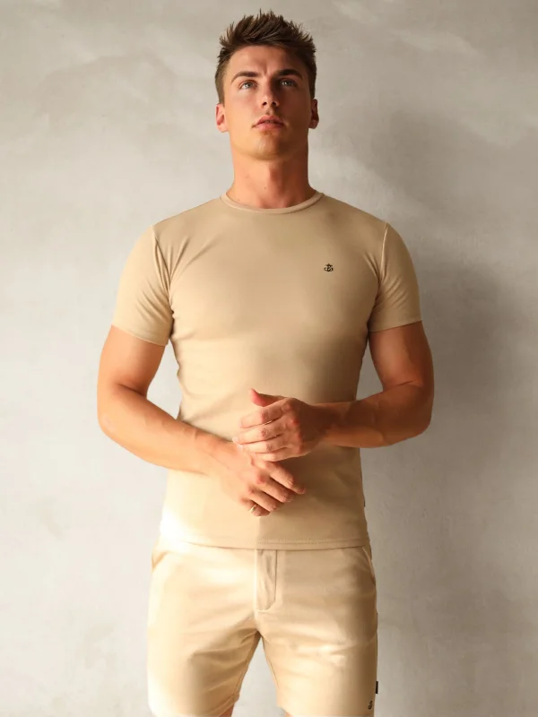 Men's lightweight performance t - shirts for running marathonsSorrento T-Shirt - Sand Men's lightweight performance t - shirts for running marathonsSorrento T-Shirt - Sand