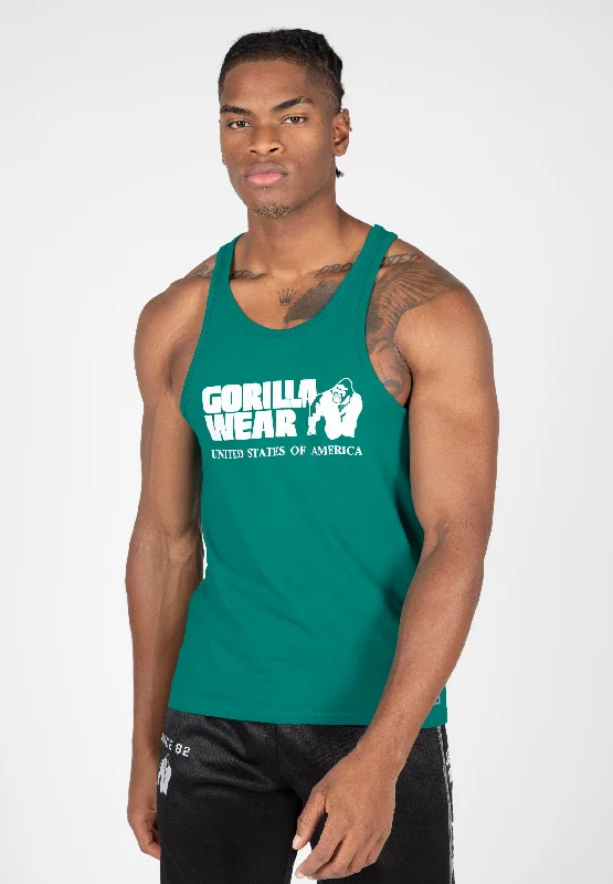 men's tank tops for festival fashionClassic Tank Top - Teal Green