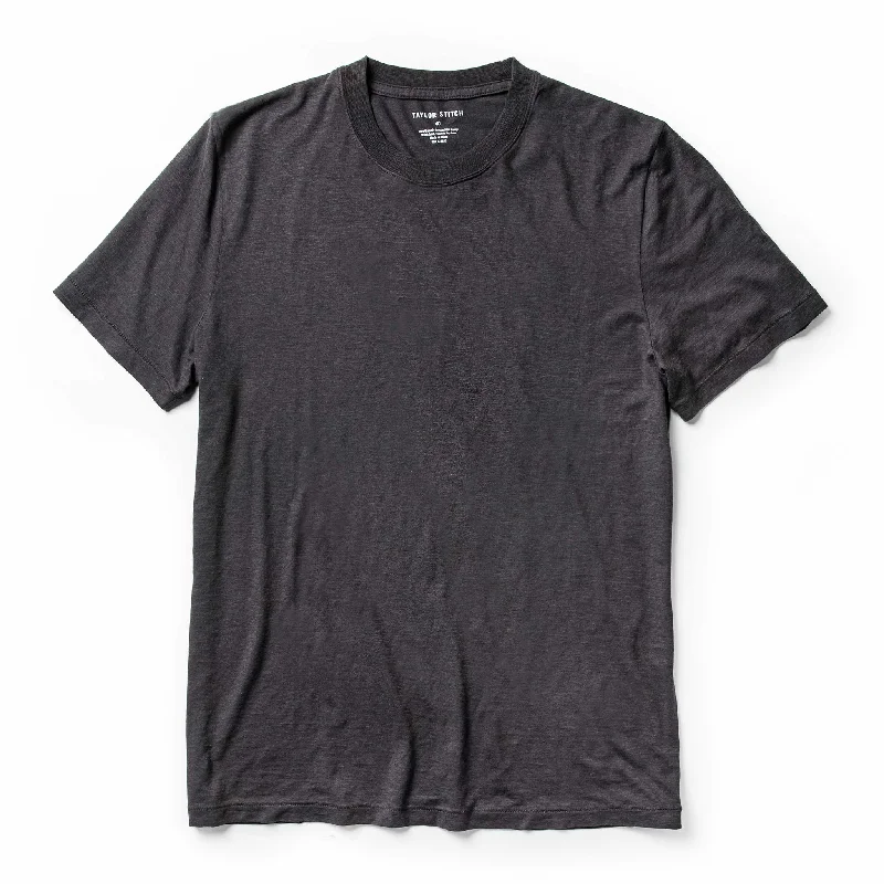 Men's lightweight performance polo shirts for tennis matchesThe Cotton Hemp Tee in Charcoal Men's lightweight performance polo shirts for tennis matchesThe Cotton Hemp Tee in Charcoal