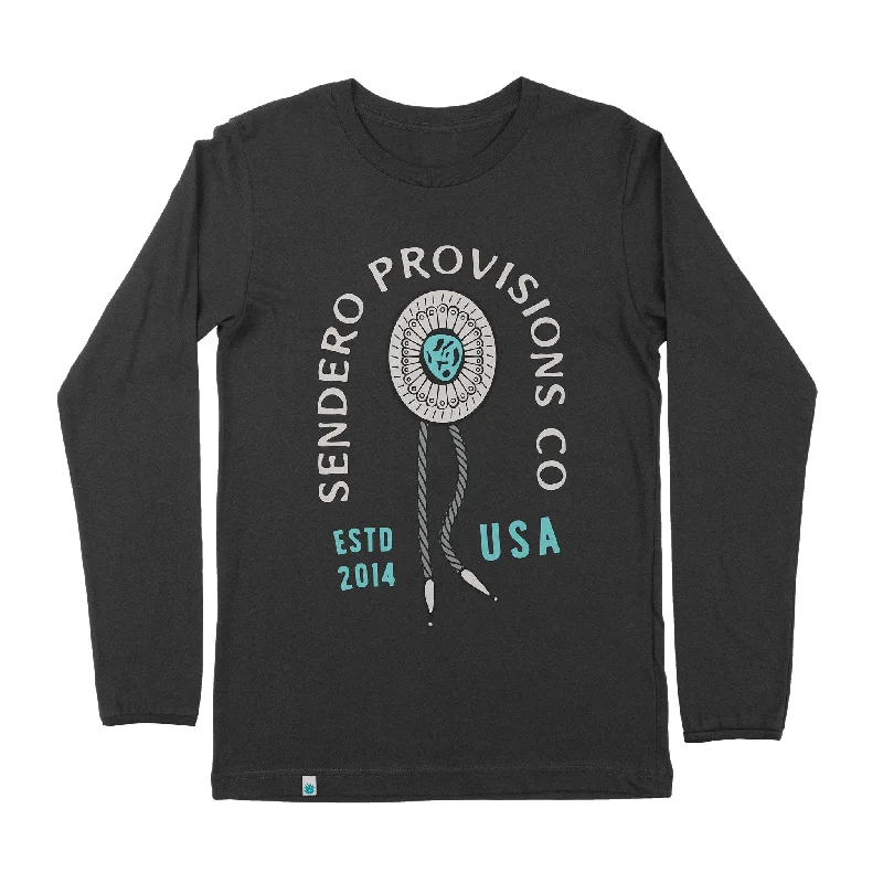 Men's stretch long sleeve denim shirts for a comfortable casual styleEl Bolo Long Sleeve T-Shirt Men's stretch long sleeve denim shirts for a comfortable casual styleEl Bolo Long Sleeve T-Shirt