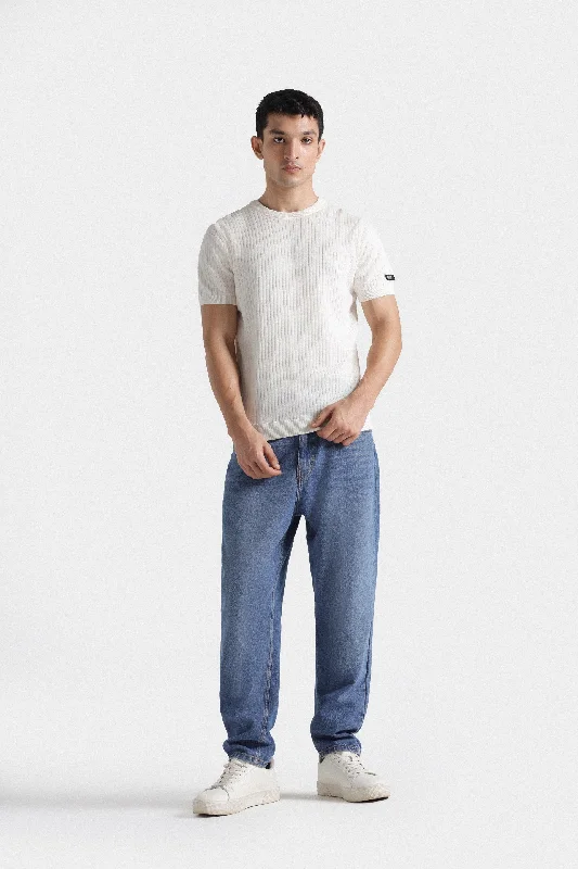 Men's slim - fit graphic t - shirts with vintage rock band printsTextured T-shirt