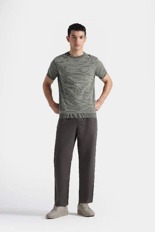 Men's antimicrobial t - shirts for odor - free freshness during travelTextured Striped T-Shirt Men's antimicrobial t - shirts for odor - free freshness during travelTextured Striped T-Shirt