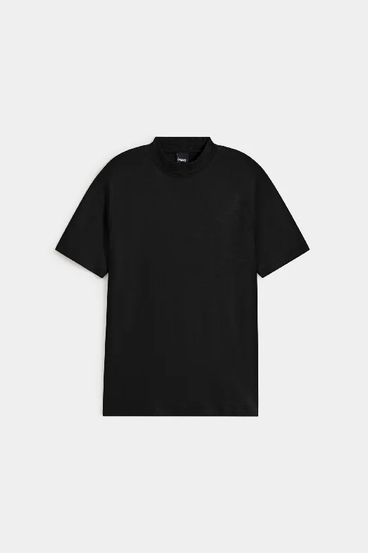 Men's antimicrobial t - shirts for odor - free freshness during travelMock Neck Interlock T-Shirt Men's antimicrobial t - shirts for odor - free freshness during travelMock Neck Interlock T-Shirt