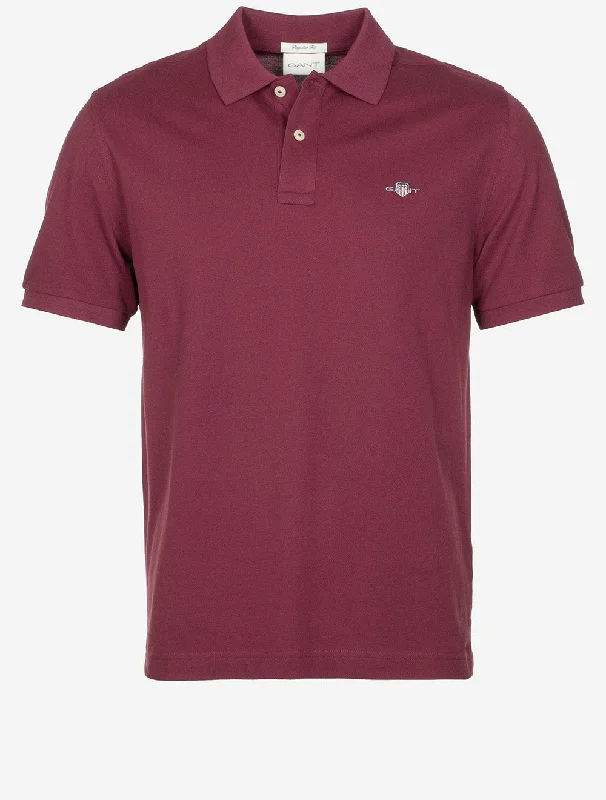 Men's antimicrobial polo shirts for odor - free daily wearRegular Shield Short Sleeve Pique Polo Wine Red Men's antimicrobial polo shirts for odor - free daily wearRegular Shield Short Sleeve Pique Polo Wine Red