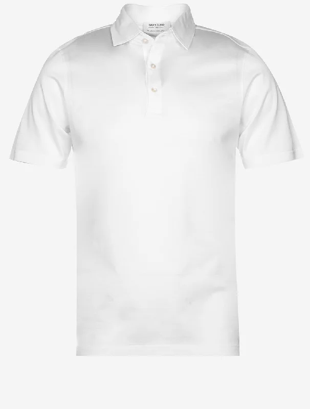 Men's stretchable athletic polo shirts for fitness workouts3 Button Polo Shirt Pure White Men's stretchable athletic polo shirts for fitness workouts3 Button Polo Shirt Pure White