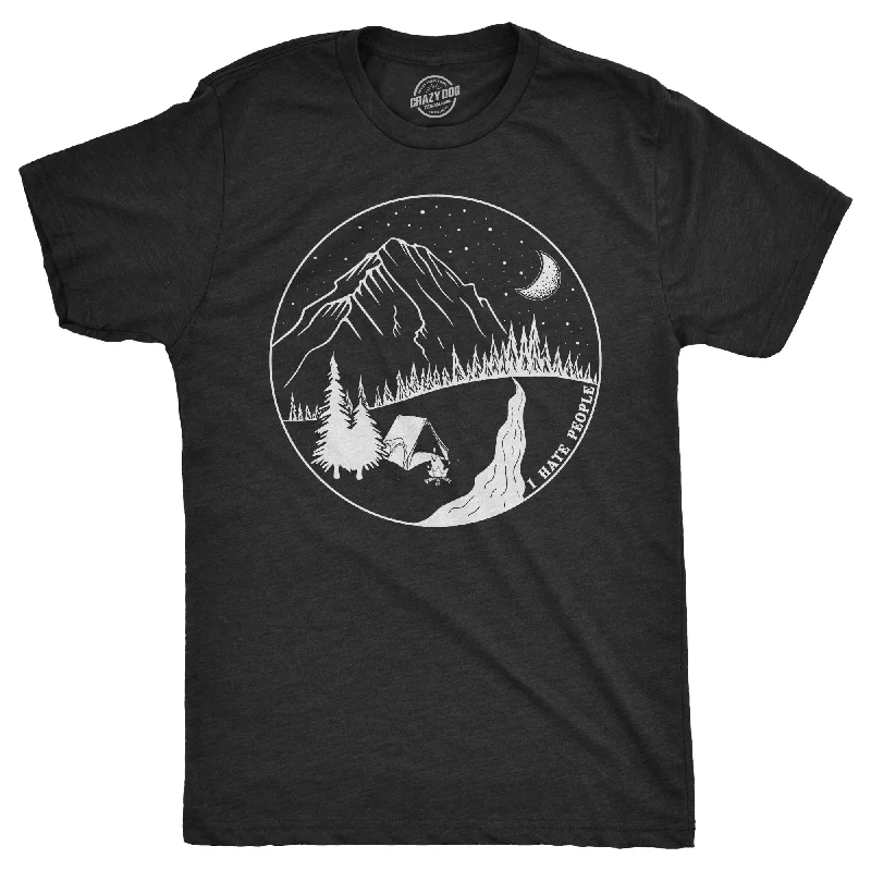 Men's mock - neck t - shirts with a modern and sleek styleI Hate People Men's T Shirt Men's mock - neck t - shirts with a modern and sleek styleI Hate People Men's T Shirt