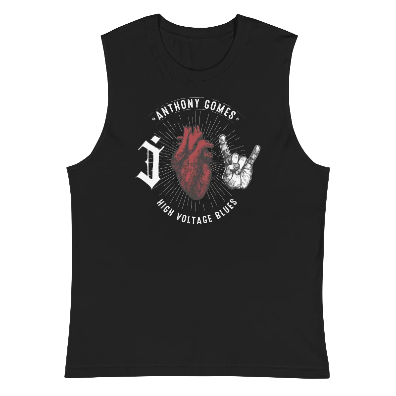 moisture-wicking tank tops for menI Love HVB Muscle Shirt