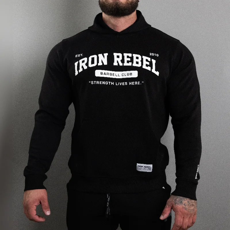 men's tank tops with scoop neckIR Barbell Club Hoodie (Black)