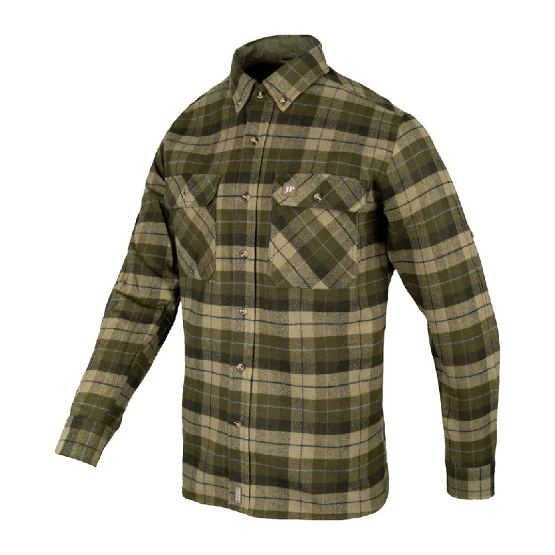 Men's long sleeve military - style utility shirts with multiple pocketsJack Pyke Bleasdale Heavy Flannel Shirt Men's long sleeve military - style utility shirts with multiple pocketsJack Pyke Bleasdale Heavy Flannel Shirt