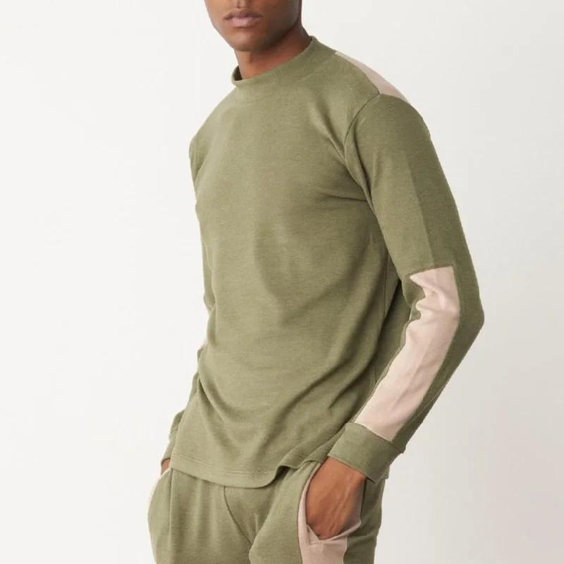Men's long sleeve fleece - lined shirts for extreme cold weatherLoft High Neck Pullover Men's long sleeve fleece - lined shirts for extreme cold weatherLoft High Neck Pullover