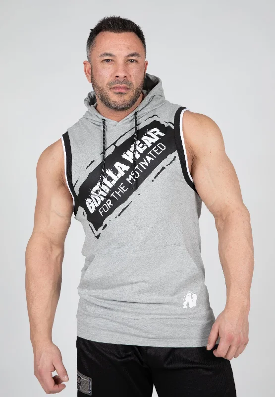 ribbed tank tops for menLoretto Hooded Tank Top - Gray