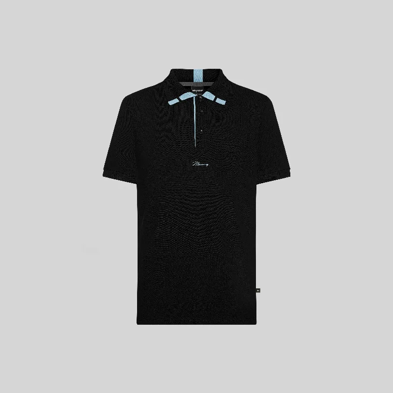 Men's reversible polo shirts with two different looksMEGES BLACK POLO
