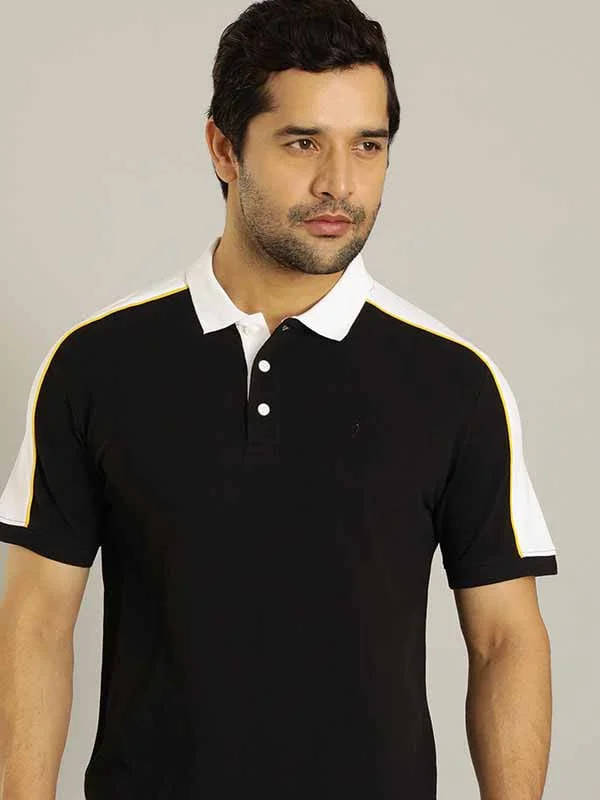 Men's stretchable athletic polo shirts for fitness workoutsMen Color Block Polo T-Shirt Men's stretchable athletic polo shirts for fitness workoutsMen Color Block Polo T-Shirt