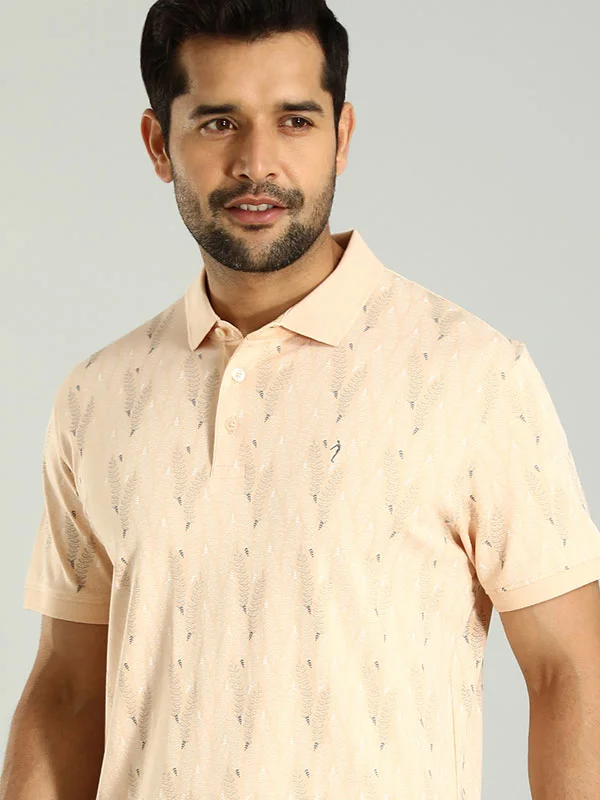 Men's slim fit short sleeve polo shirts with contrast collarsMen Printed Polo T-Shirt Men's slim fit short sleeve polo shirts with contrast collarsMen Printed Polo T-Shirt