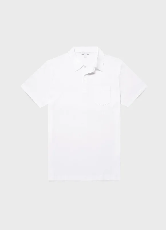 Men's budget - friendly basic polo shirts in multiple colorsMen's Sea Island Cotton Riviera Polo Shirt in White Men's budget - friendly basic polo shirts in multiple colorsMen's Sea Island Cotton Riviera Polo Shirt in White