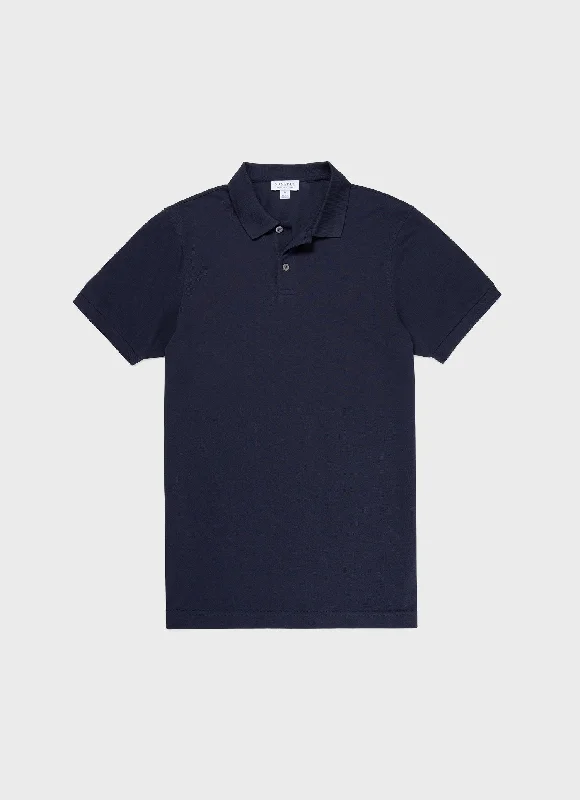 Men's quick - dry polo shirts for water sports activitiesMen's Piqué Polo Shirt in Navy Men's quick - dry polo shirts for water sports activitiesMen's Piqué Polo Shirt in Navy