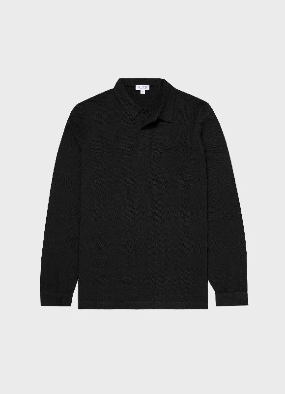 Men's reversible polo shirts with two different looksMen's Riviera Long Sleeve Polo Shirt in Black Men's reversible polo shirts with two different looksMen's Riviera Long Sleeve Polo Shirt in Black