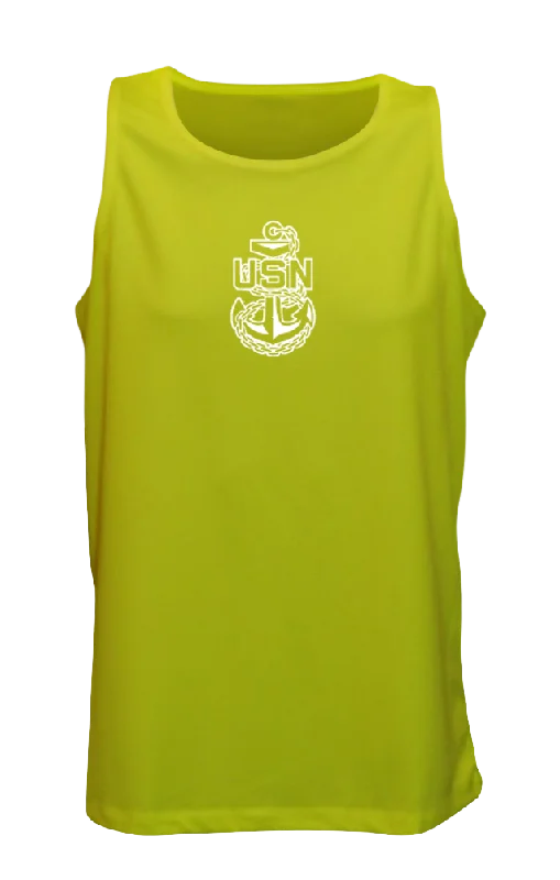 men's tank tops with reflective detailsMen's Reflective Tank Top - US Navy (Chief)