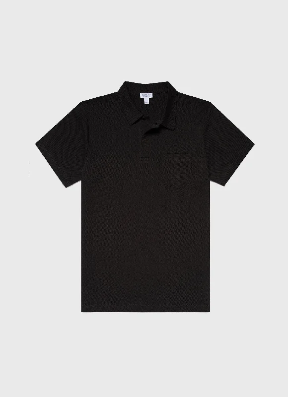 Men's two - tone stripe polo shirts with a preppy styleMen's Riviera Polo Shirt in Coffee Men's two - tone stripe polo shirts with a preppy styleMen's Riviera Polo Shirt in Coffee