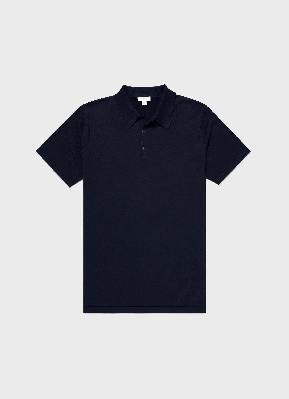Men's lightweight performance polo shirts for tennis matchesMen's Sea Island Cotton Polo Shirt in Light Navy Men's lightweight performance polo shirts for tennis matchesMen's Sea Island Cotton Polo Shirt in Light Navy