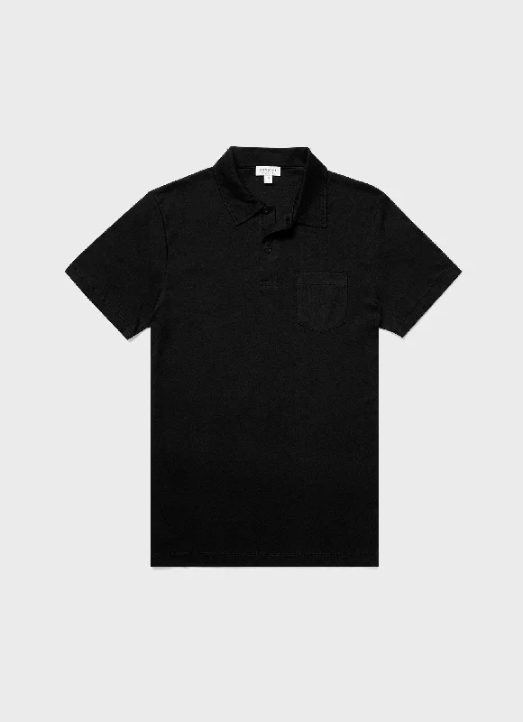 Men's plus size golf polo shirts in moisture wicking fabricMen's Sea Island Cotton Riviera Polo Shirt in Black Men's plus size golf polo shirts in moisture wicking fabricMen's Sea Island Cotton Riviera Polo Shirt in Black