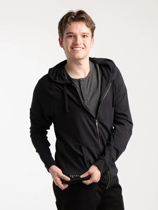 Men's breathable long sleeve mesh shirts for intense workoutsMen's Zip-Up Hoodie