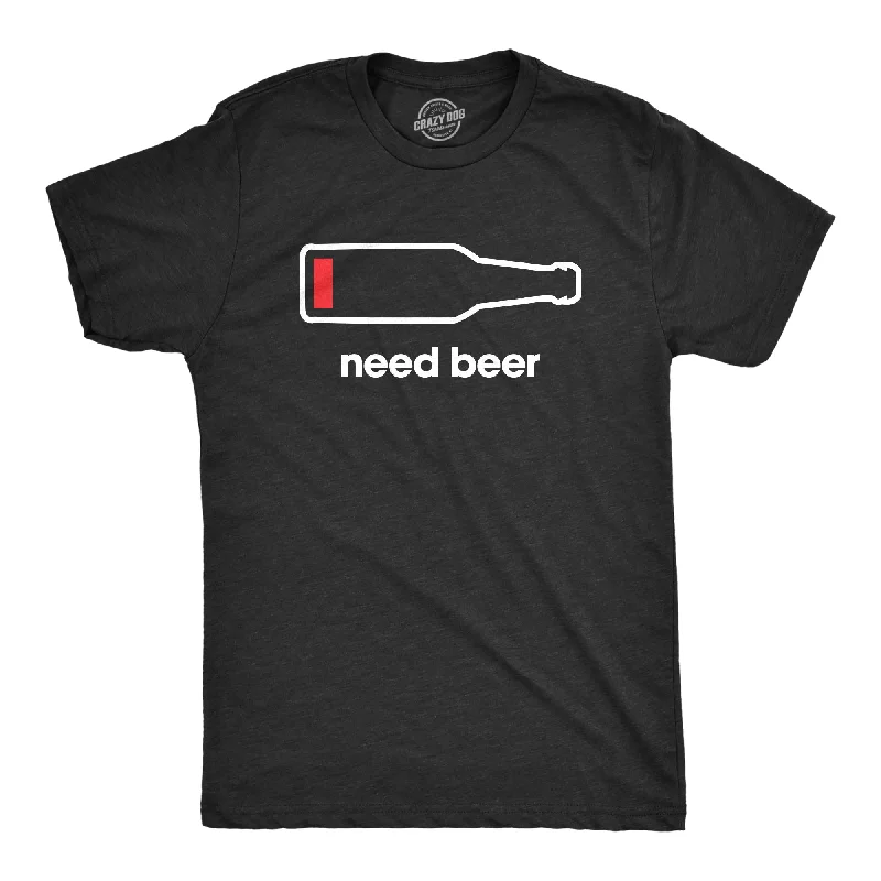 Men's button - front t - shirts with a unique artistic printNeed Beer Men's T Shirt