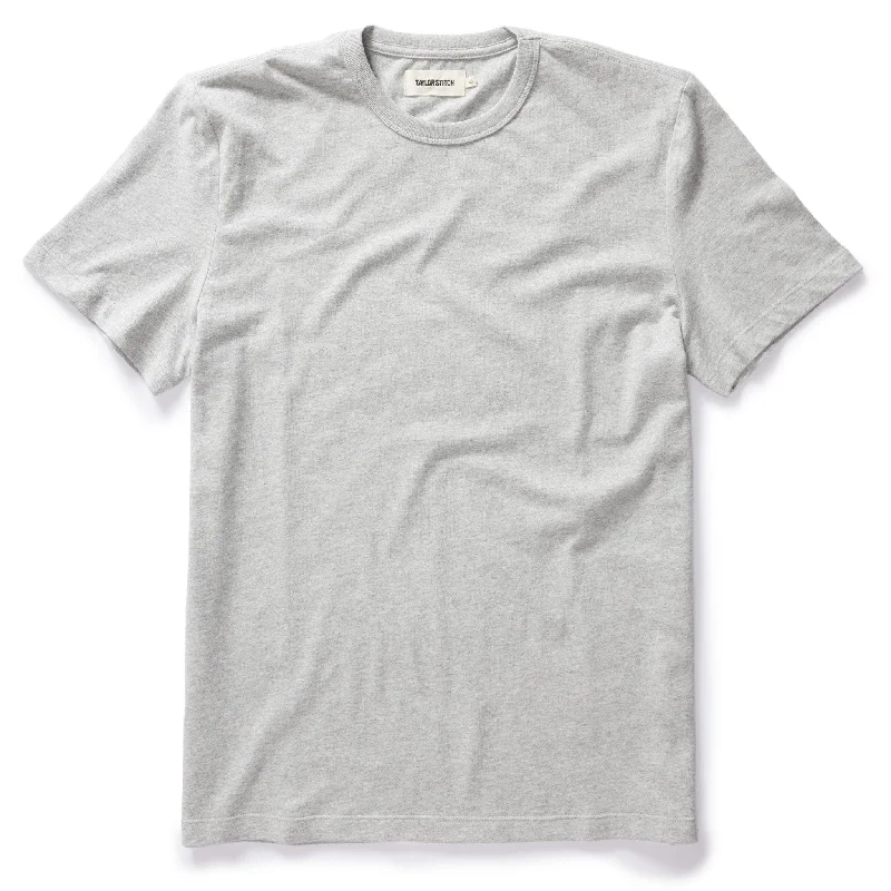 Men's budget - friendly basic polo shirts in multiple colorsThe Organic Cotton Tee in Heather Grey Men's budget - friendly basic polo shirts in multiple colorsThe Organic Cotton Tee in Heather Grey