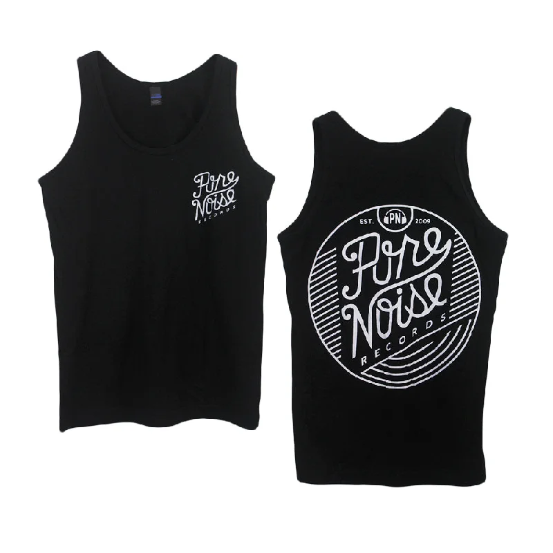 men's cotton tank topsPure Noise Cursive Black - Tank