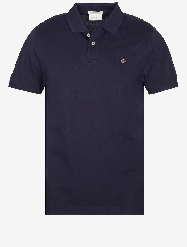 Men's reversible polo shirts with two different looksRegular Shield Short Sleeve Pique Polo Evening Blue Men's reversible polo shirts with two different looksRegular Shield Short Sleeve Pique Polo Evening Blue