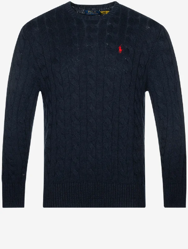 Men's breathable cotton blend polo shirts for summer outingsCotton Cable Sweater Cruise Navy Men's breathable cotton blend polo shirts for summer outingsCotton Cable Sweater Cruise Navy