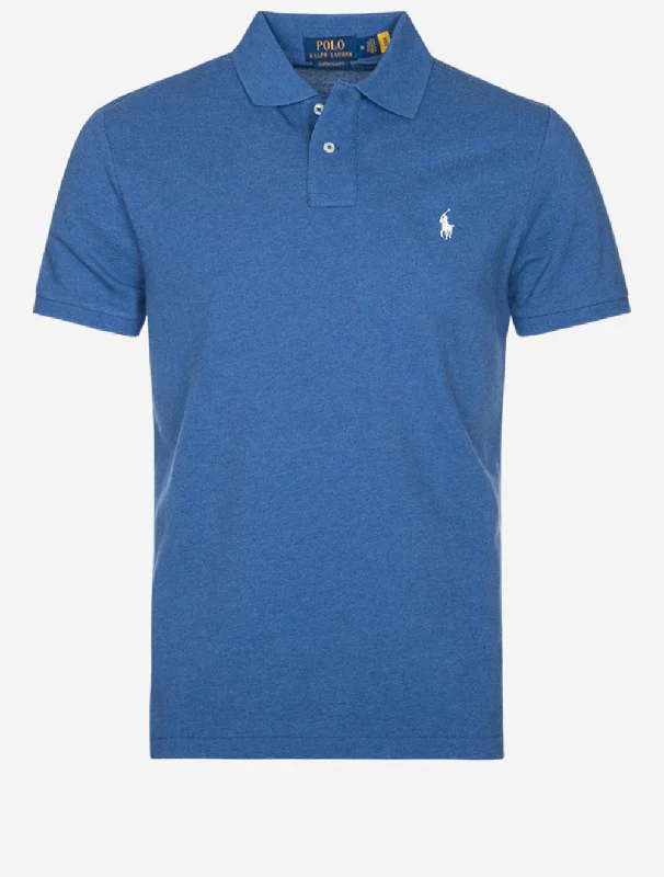 Men's UV - protected polo shirts for outdoor gardeningCustom Slim Fit Mesh Polo Shirt Blue Men's UV - protected polo shirts for outdoor gardeningCustom Slim Fit Mesh Polo Shirt Blue
