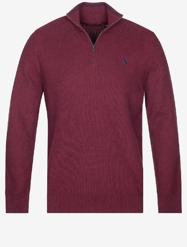 Men's slim fit short sleeve polo shirts with contrast collarsHalf Zip Pique Pullover Wine Men's slim fit short sleeve polo shirts with contrast collarsHalf Zip Pique Pullover Wine