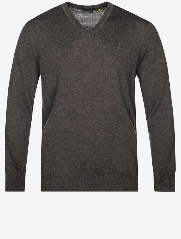 Men's vintage - inspired retro polo shirts with unique patternsMerino Slim V Neck Pullover Brown Men's vintage - inspired retro polo shirts with unique patternsMerino Slim V Neck Pullover Brown