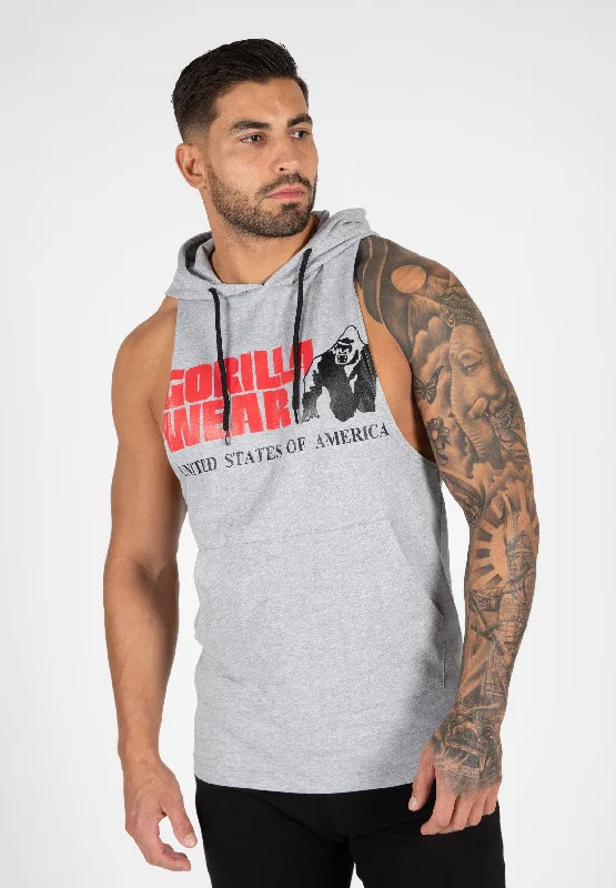 men's tank tops for beach tripsRogers Hooded Tank Top - Gray Melange