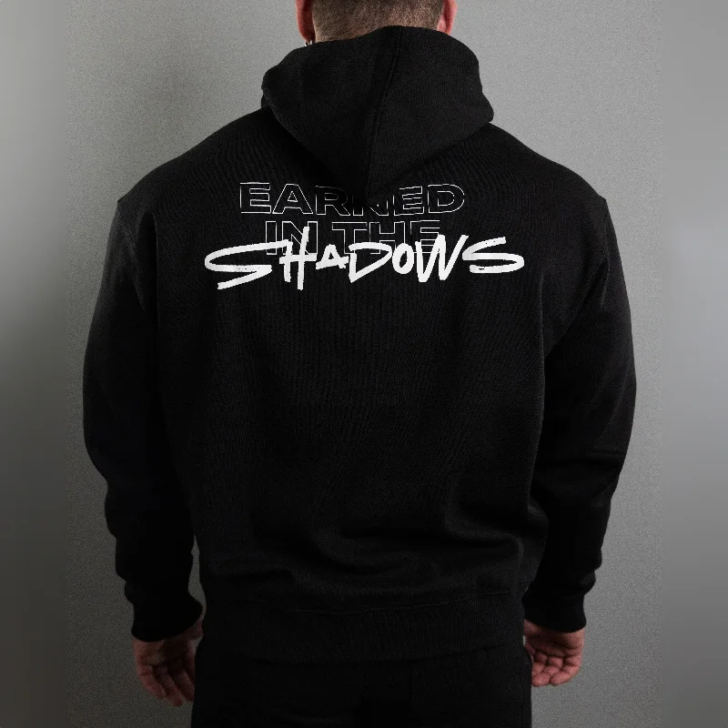 men's tank tops with reflective detailsShadows Hoodie (Black)