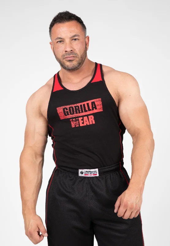 loose fit men's tank topsWallace Tank Top - Black/Red