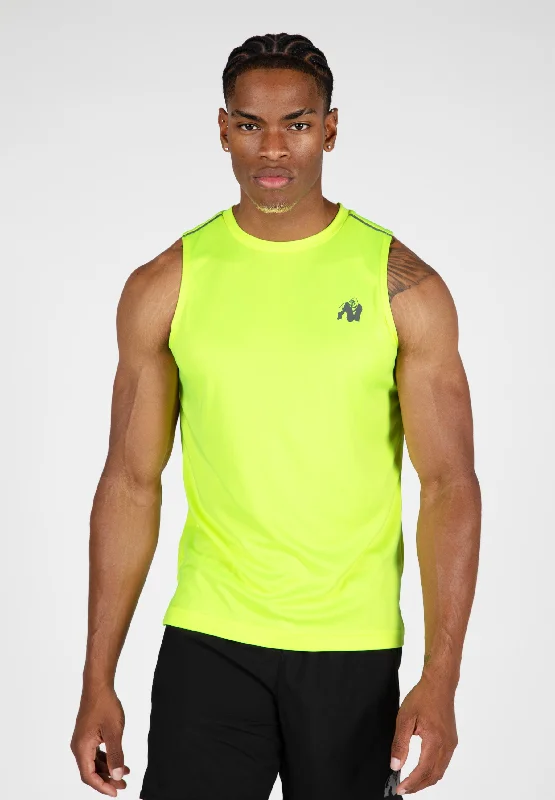retro men's tank topsWashington Tank Top - Neon Yellow