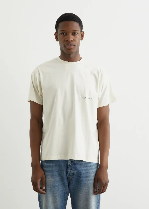 Men's polo t - shirts with a contrast collar for a preppy lookWordmark T-Shirt